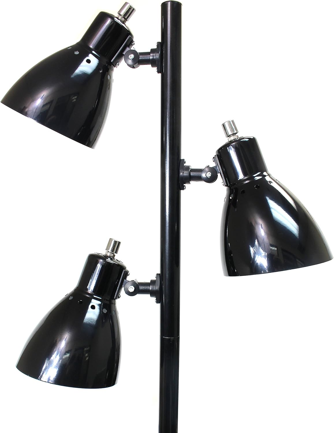 Simple Designs Home LF2007-BLK Simple Designs, Black Metal 3-Light Tree Floor Lamp, Finish - - 