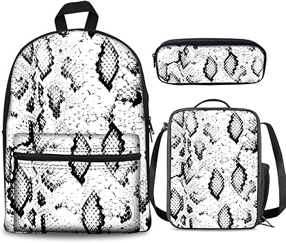 snakeskin bookbag