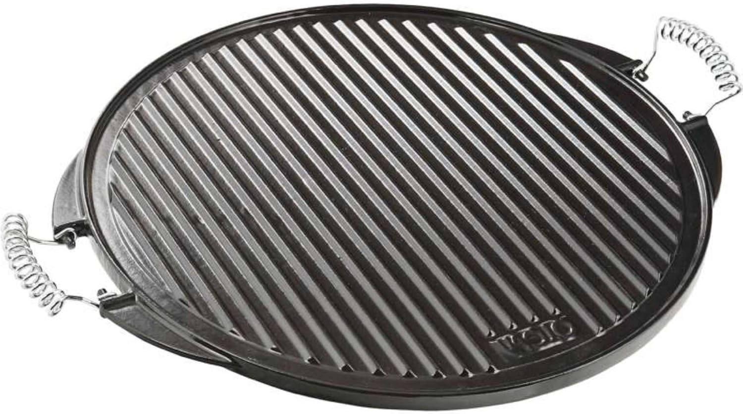 Vaello La Valenciana Enamelled Cast Iron Griddle Round Plate, 43 Cm, Black