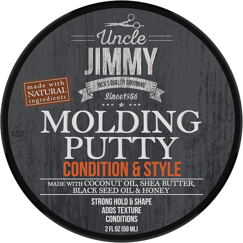 Uncle Jimmy Molding Putty 2 oz Hair Styling Wax Clay Strong Hold Sculpt