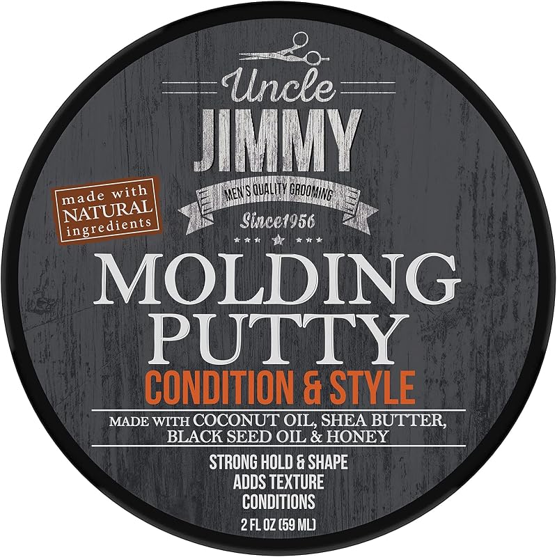 Uncle Jimmy Molding Putty 2 oz Hair Styling Wax Clay Strong Hold Sculpt