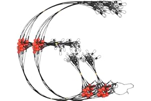 SHADDOCK FISHING Fishing Leader Rigs Saltwater Tackle Rigs with Swivels Snaps, High Strength Wire Leaders Rigging Surf Fishing Gear Equipment for Lures Bait Hooks Catfish Walleye