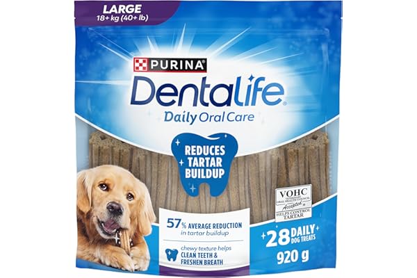 DentaLife Daily Oral Care Dog Treats for Large Breed Dogs - 920 g Pouch (1 Pack)