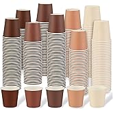 Roshtia 500 Pcs 4oz Paper Espresso Cups, Disposable Hot Coffee Cups, Small Tea Cup for Hot and Cold Drinks, Suitable for Italian Espresso Coffee, Tea, Picnics, Homes, Offices, Business(Brown Tones)