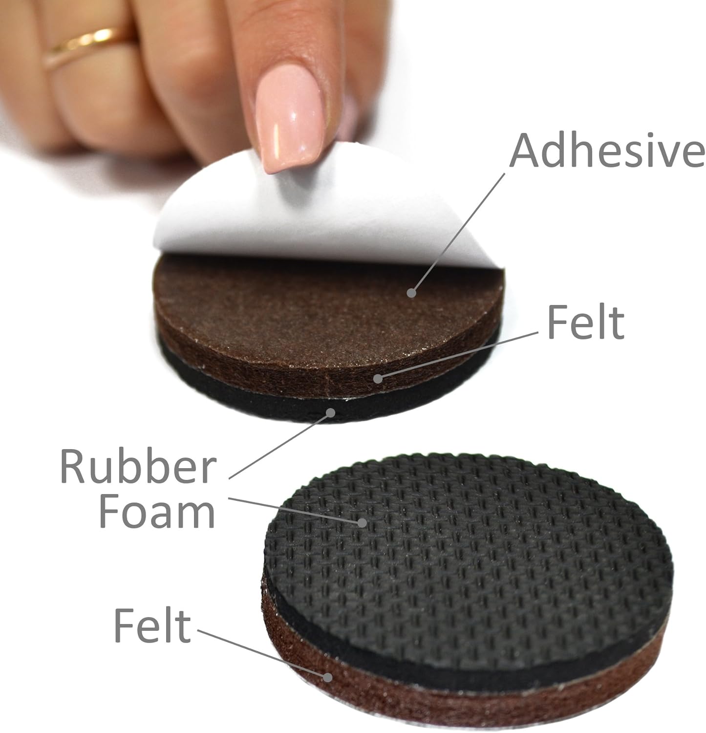 X-Protector Grippers Premium 36 pcs 1 Best Non Slip Pads Rubber Feet-Furniture Floor Protectors for Keep in Place Furniture & Furniture Stoppers, Black - - 