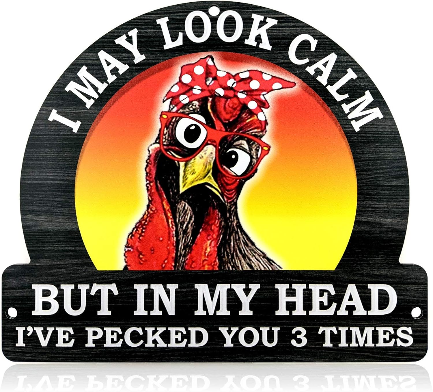 Yard Signs - Bigtime Signs I May Look Calm Chicken Decor 9.5x10.7''- Christmas Chicken Yard Decorations Chicken Coop Accessories-Chicken Gifts for Chicken Lovers | PVC 9.5x10.7'' - Chicken Coop Accessories