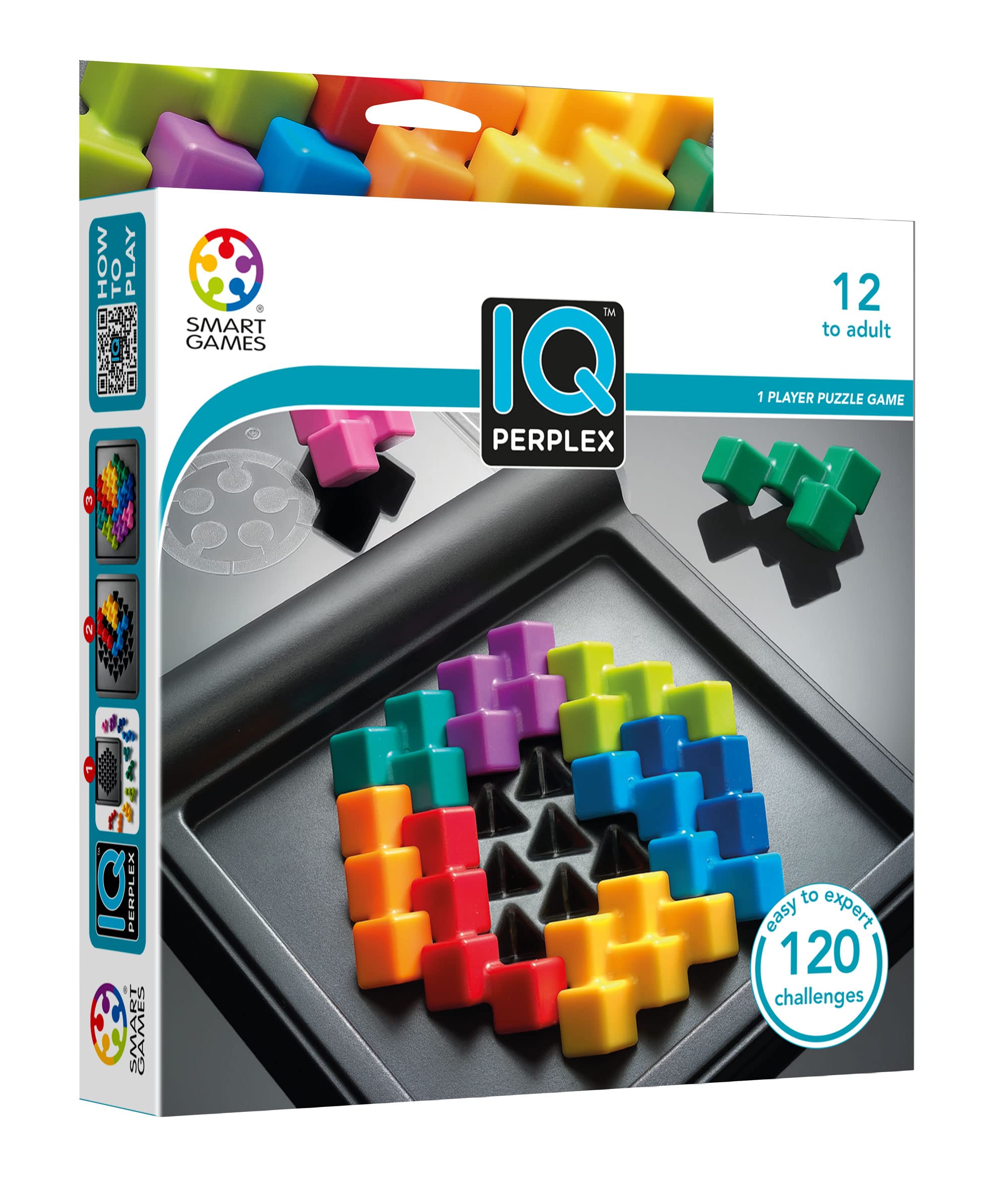 SmartGames - IQ Perplex, 1 Player Puzzle Game, 120 Challenges from Easy to Expert, Ages 12+
