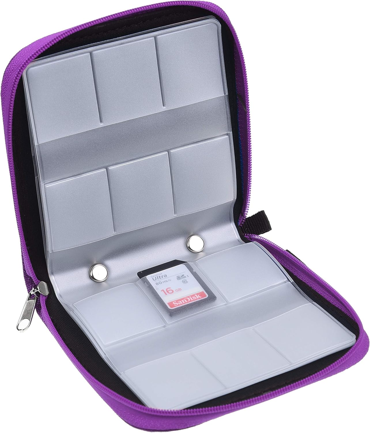Eco-Fused Memory Card Case, Fits up to 44x SD, SDHC, Micro SD, Mini SD and 4X CF, Holder with 44 Slots (8 Pages)
