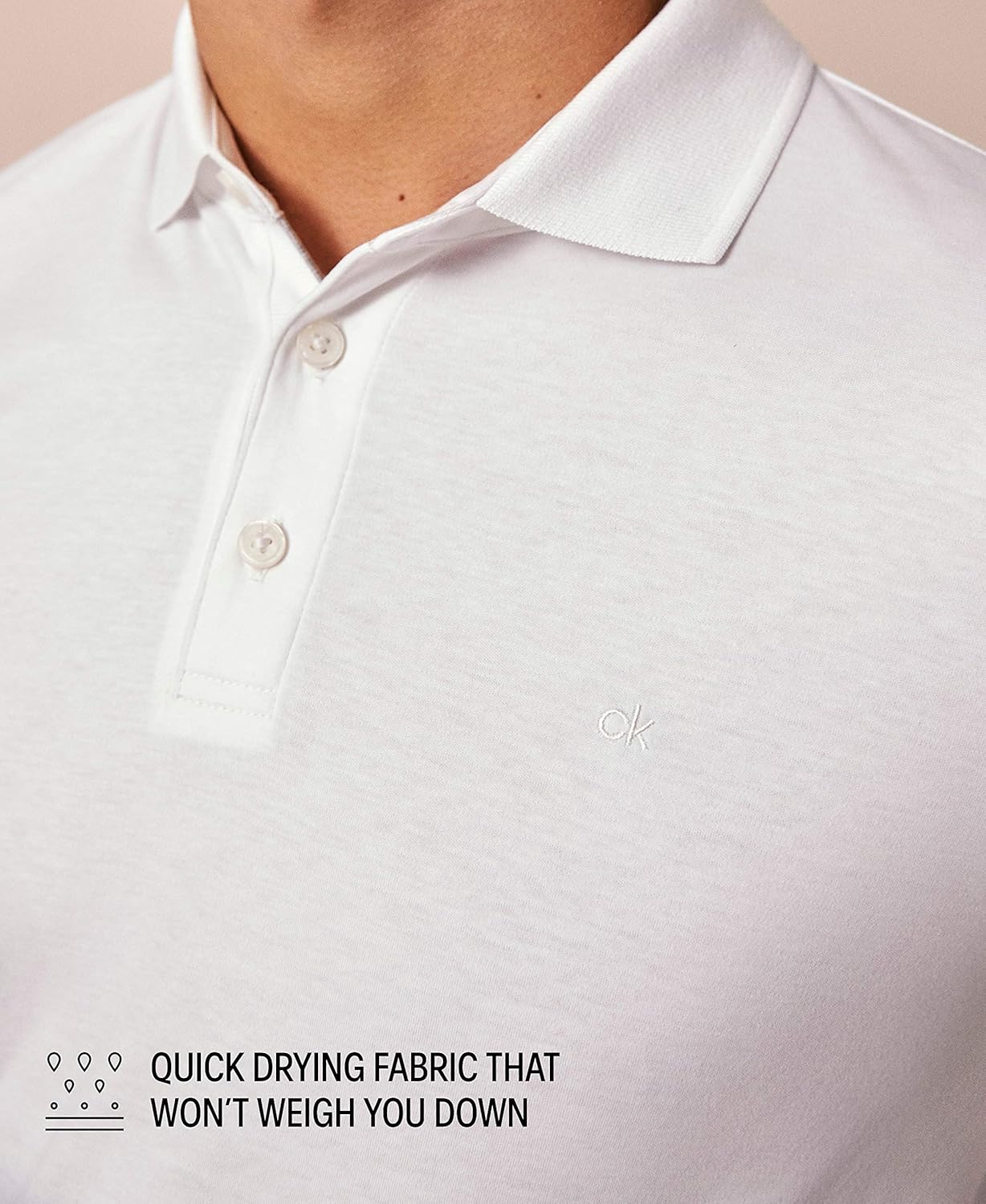 Calvin Klein Men's Liquid Touch Polo Solid with Uv Protection at  Men’s Clothing store