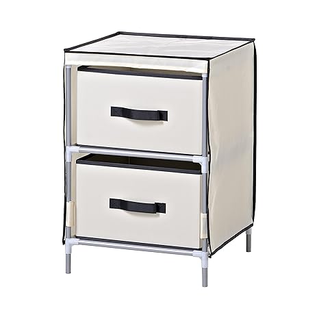 Amazon Com Homestar Zh151950be 2 Drawer Fabric Dresser Kitchen