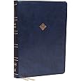 NKJV Holy Bible, Super Giant Print Reference Bible, Blue Leathersoft, 43,000 Cross references, Red Letter, Comfort Print: New King James Version