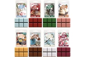 ARVIDSSON Winter Scented Wax Melts, Holiday Soy Wax Cubes for Wax Warmer, Strong Scent Fragrance Wax Tarts, Candle Melts Set, Apple Cinnamon, Christmas Wreath, Gingerbread, Candy Cane, Cranberry