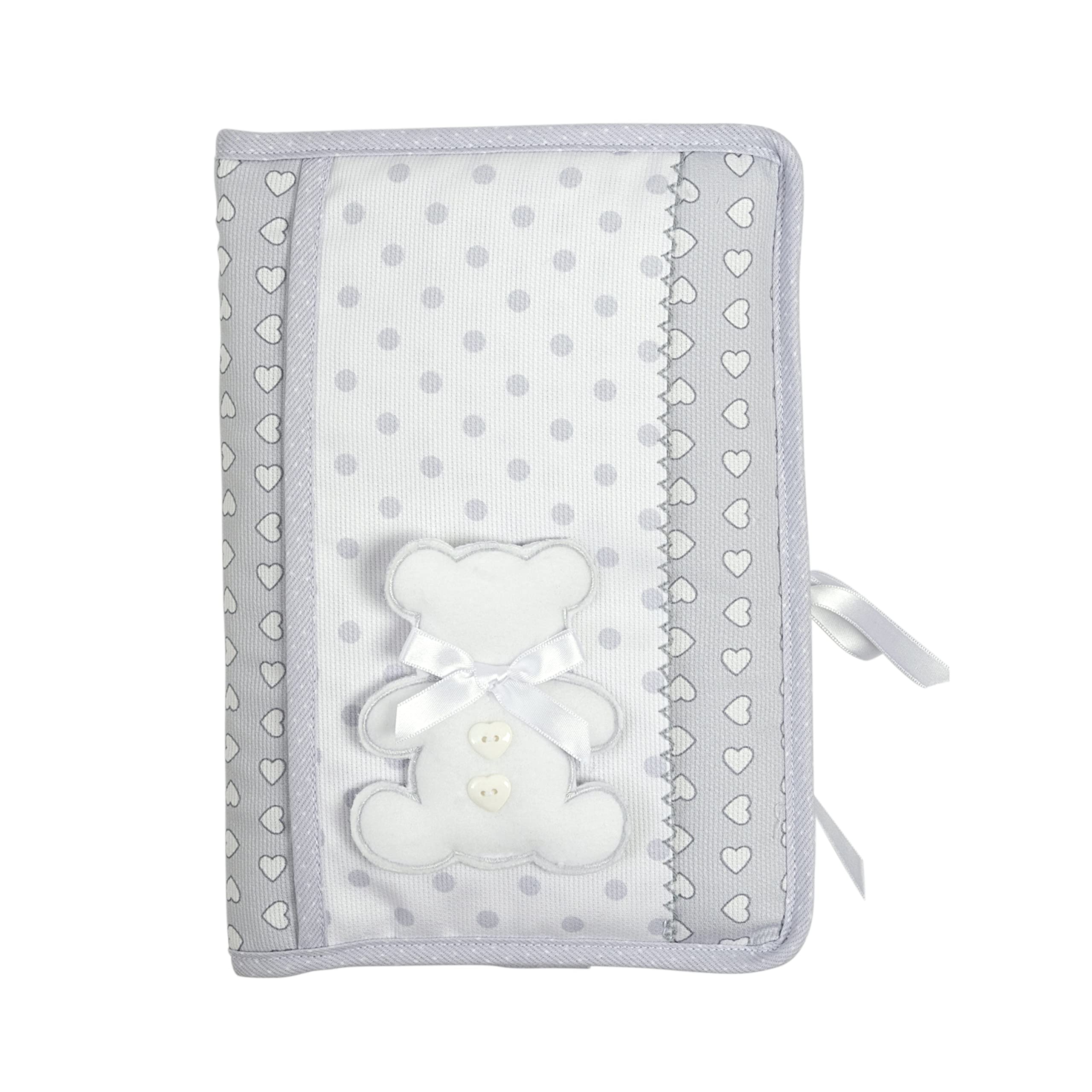 FILET - Diaper and Wipes Bag, Portable Bag Diaper and Wipes Organizer, with Booklet Opening, Gift Idea for Future Parents, 100% Made in Italy, Grey Colour