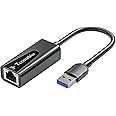 Tccmebius USB Ethernet Adapter, USB 3.0 to 10/100/1000 Gigabit Ethernet LAN Network Adapter Compatible with Nintendo, MacBook, Surface Pro, Notebook PC with Windows7/8/10, XP, Vista, Mac (TCC-S30A)