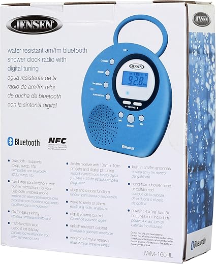 jensen bluetooth shower radio