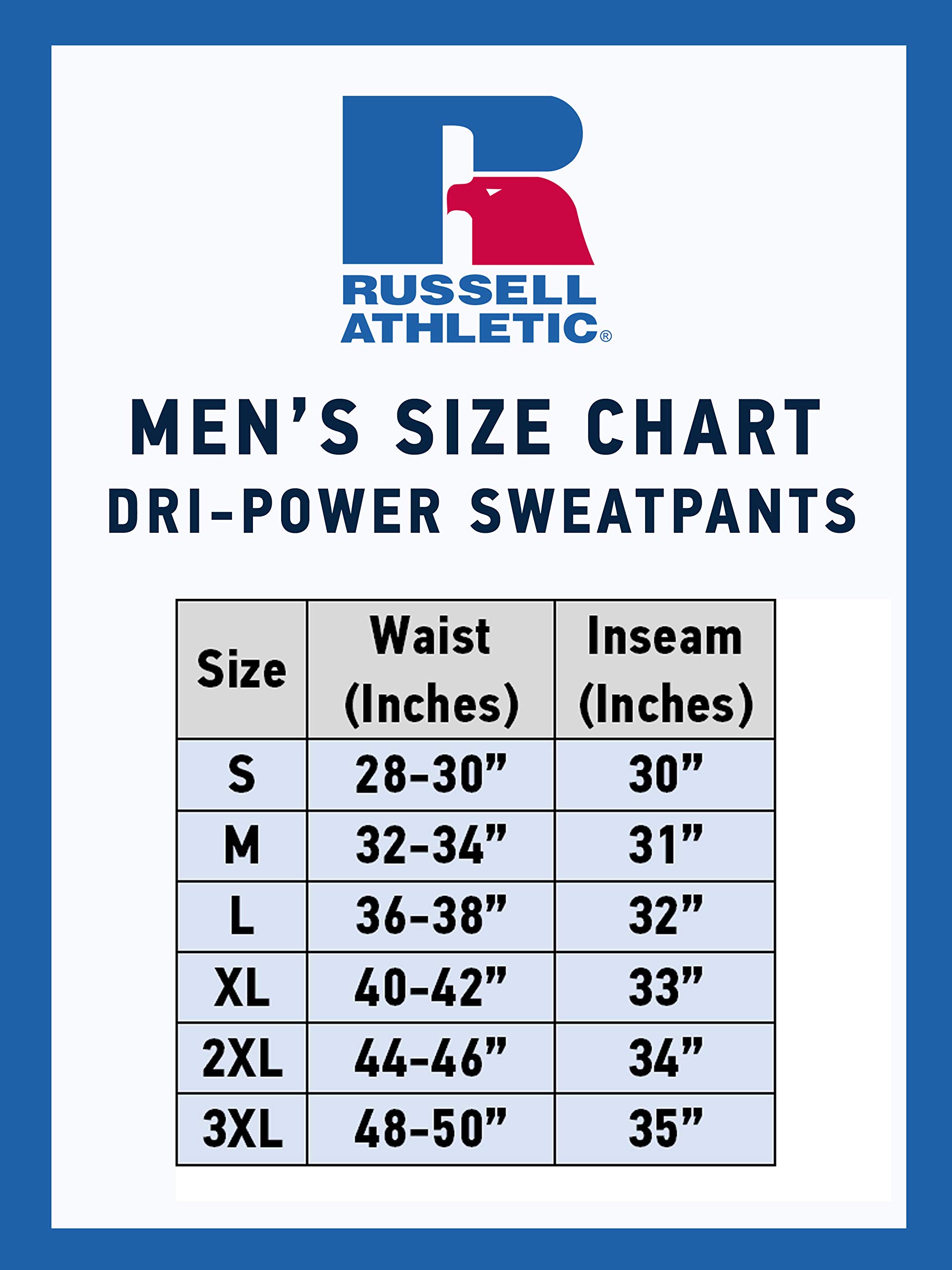 Russell Athletic Men's Dri Power Fleece Open Bottom Sweatpants with Pockets, Relaxed Fit, Moisture Wicking