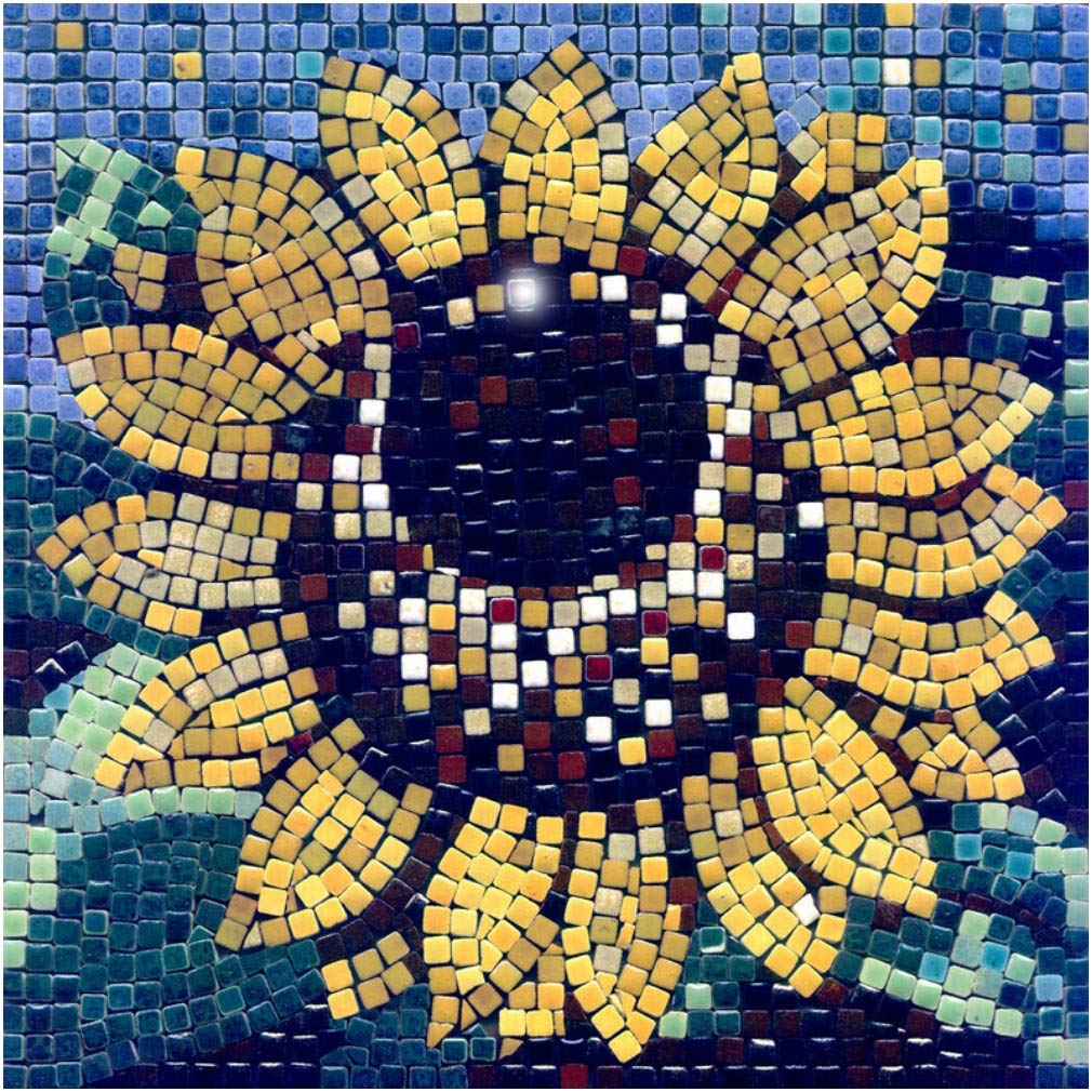 DIY Mosaic Art Kit Square 7inch 20cm Sunflower — image 1