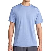Reebok Mens Small Logo Short Sleeve Crewneck T-Shirt, Standard Fit, Breathable Lightweight Stretch Knit Fabric