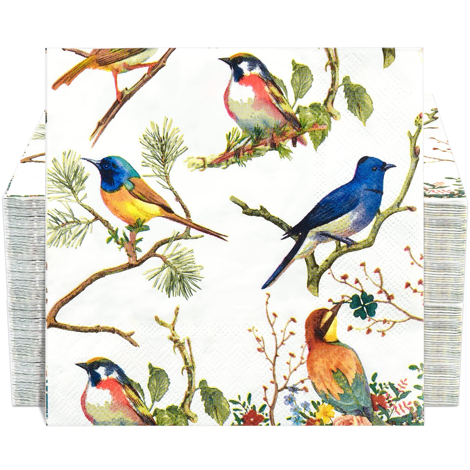 150 Bird Cocktail Beverage Napkins 3 Ply Bar Square Disposable Party ...