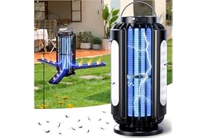 CXRUY Bug Zapper, Mosquito Zapper Outdoor Indoor Solar Powered, Battery Powered Cordless Zapper with LED Light, Cordless Zapper for Patio, Camping, Outdoor, Indoor