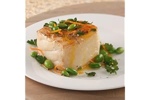 Premium Chilean Sea Bass Fillets- 4 Buttery Flavor, Wild Caught Fillets, 7 oz each from Kansas City Steak Company - Perfect for Grilling & Baking