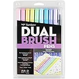 Tombow Dual Brush Pen Art Markers 10-Pack, Pastel