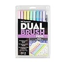 Tombow Dual Brush Pen Art Markers 10-Pack, Pastel
