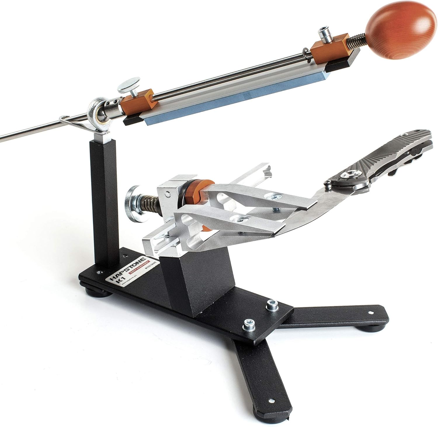 Hapstone K1 Precision Knife Sharpener (Dual Clamp + Diamond Bundle