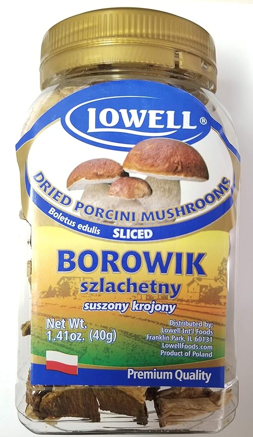 Polish Dried Porcini Mushrooms (Borowik Szlachetny), 40g Container