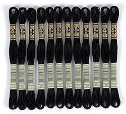 DMC 6-Strand Embroidery Cotton Floss, Black