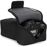 USA GEAR Camera Sleeve and Zoom Lens DSLR Camera Case with DSLR Sleeve Protection, Holster Belt Loop and Accessory Storage - 