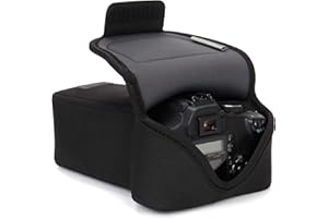 USA Gear DSLR Camera Case/SLR Camera Sleeve for Zoom Lens with Neoprene Protection, Holster Belt Loop and Accessory Storage -