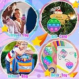 TOANWOD 30Pcs Party Favors Pop Bubbles Fidget Toys Keyring Multipack view 4