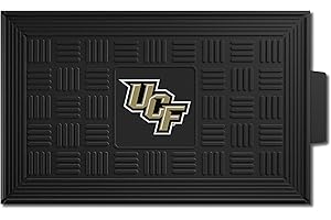 FANMATS 12771 Central Florida Knights Heavy Duty Vinyl Medallion Outdoor Door Mat - 19.5in. x 31in.