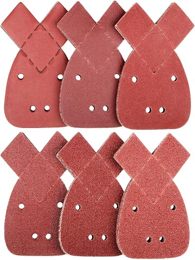 Taspire 60pcs Black & Decker Mouse Sander Pads 140mm 40/60/80/120/180/240