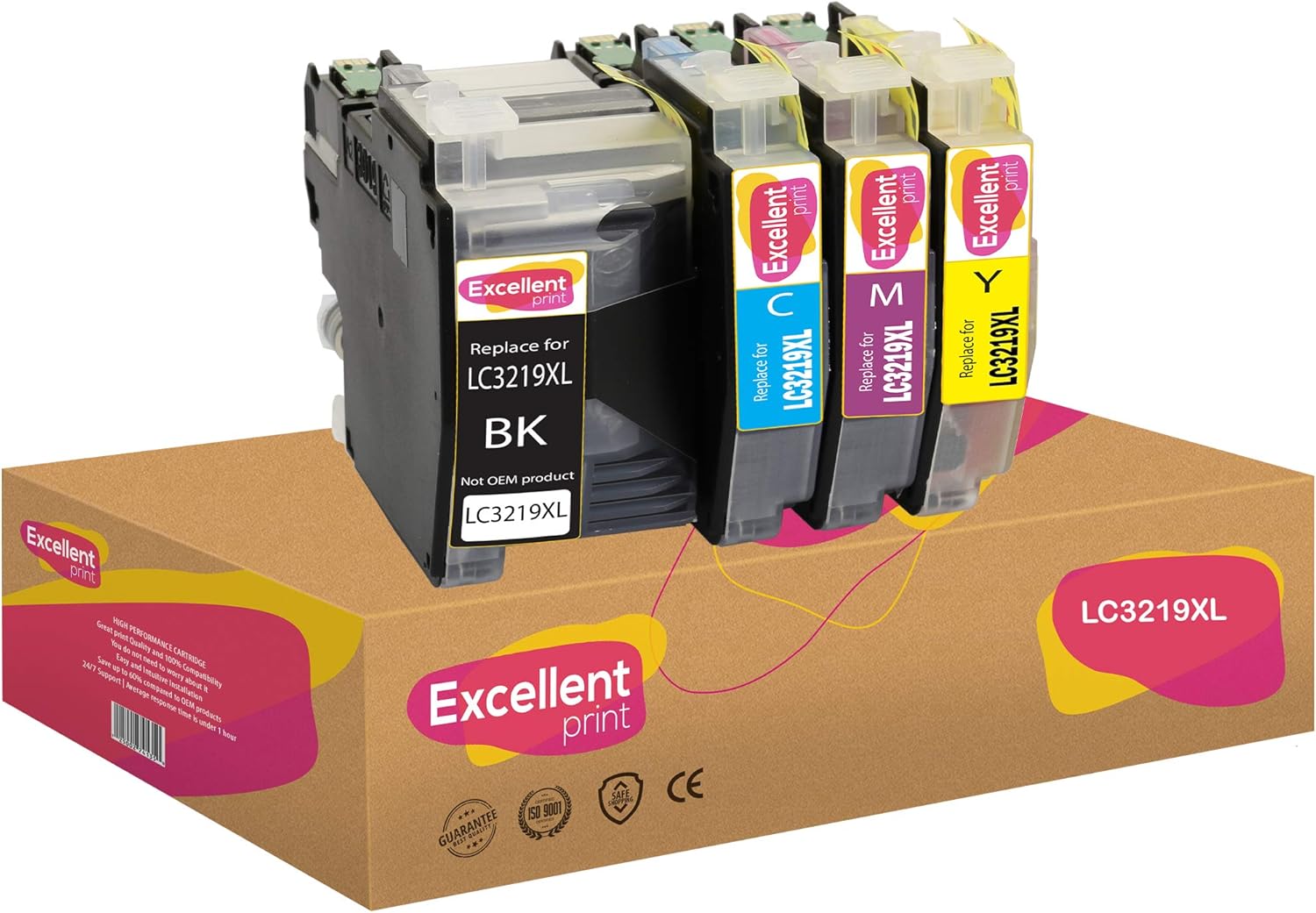 Excellent Print LC3219XL LC-3219XL LC3219 Compatible Ink Cartridges for Brother MFC-J6935DW MFC-J5330DW MFC-J6930DW MFC-J6530DW