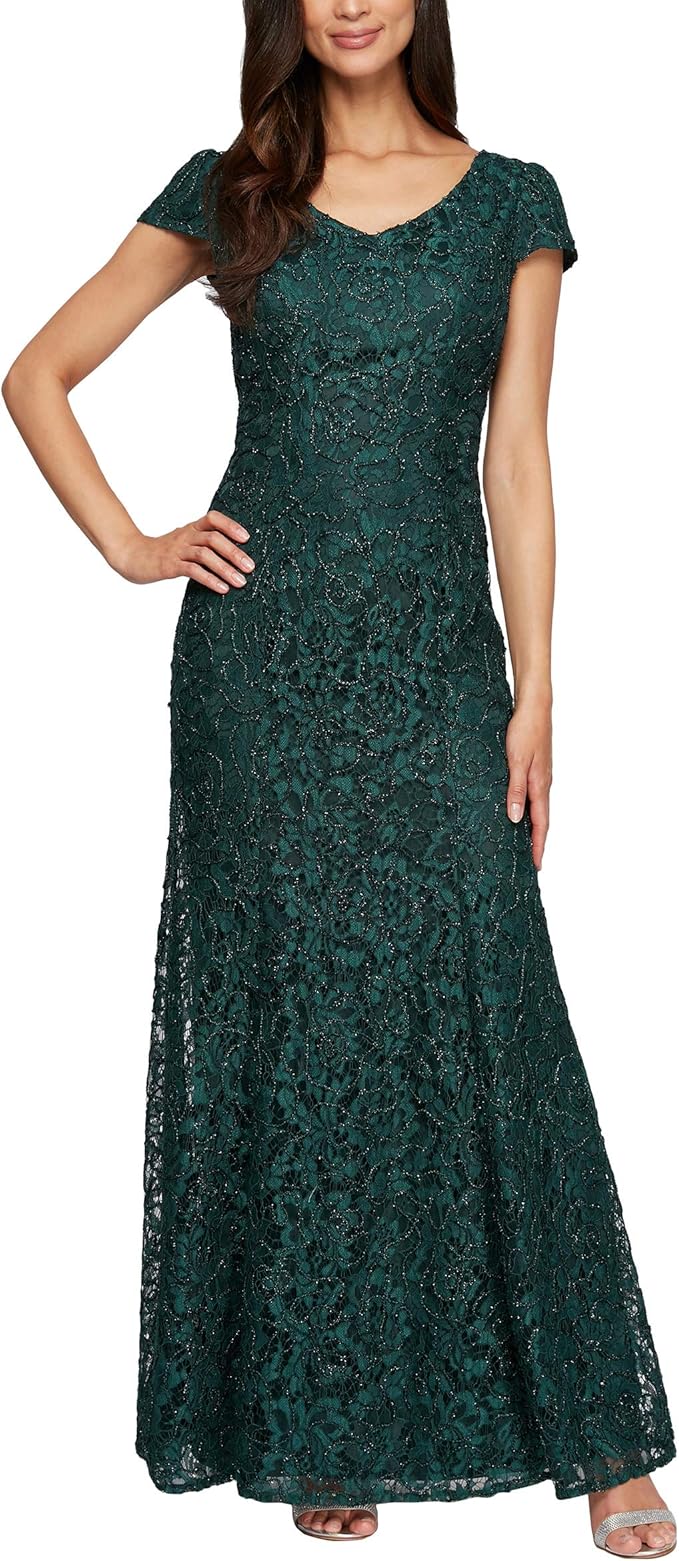 alex evenings embellished lace gown