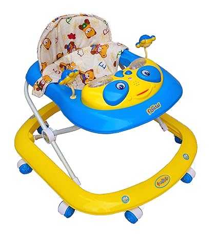 Funride Multicolour Kids Musical Crystal Activity Walker - Height Adjustable - 9 Months + Baby - Wide Base