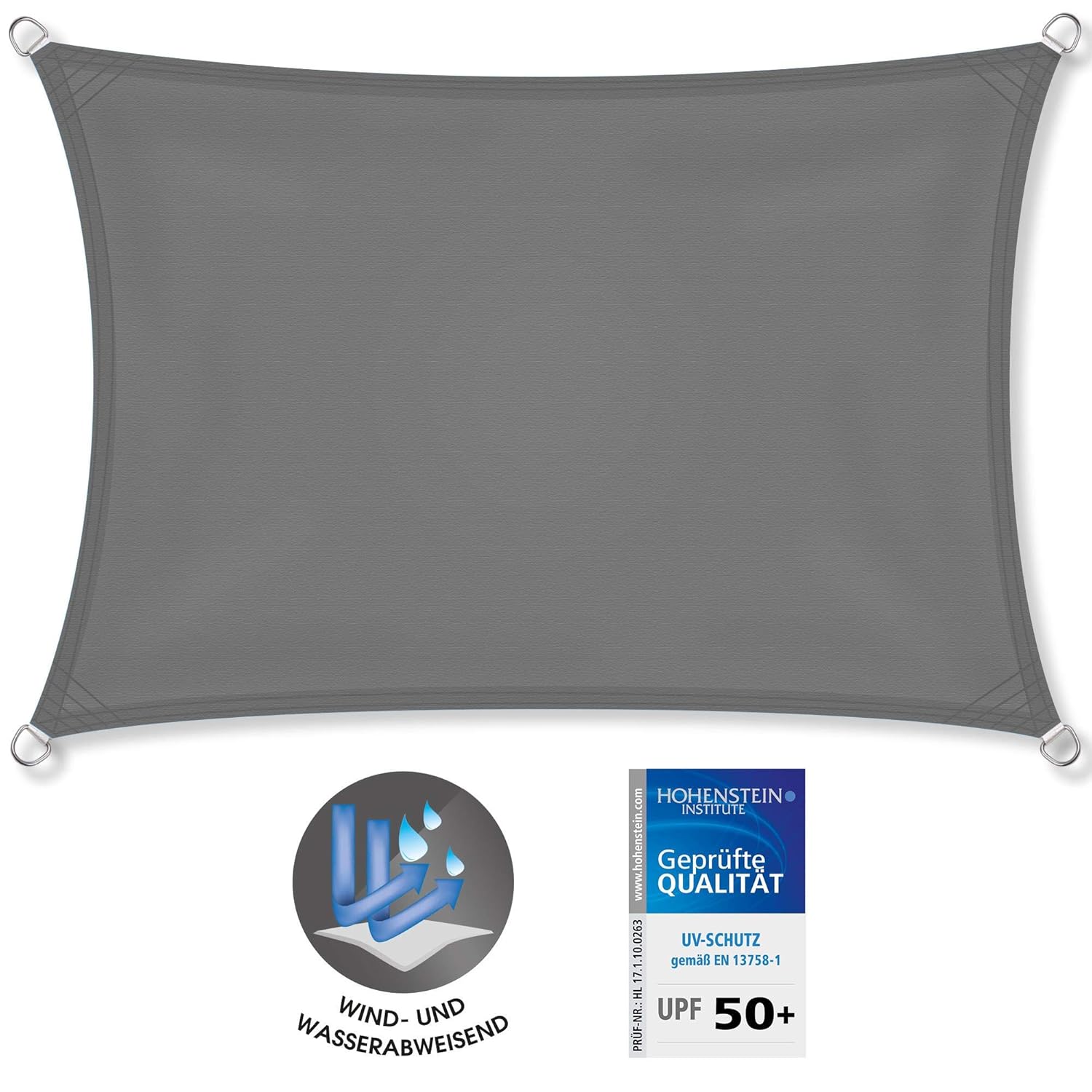 sonnensegel 3x4m anthrazit