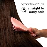 Tangle Teezer Large Ultimate Detangler Peach Glow - Wet & Dry Detangling Brush view 3