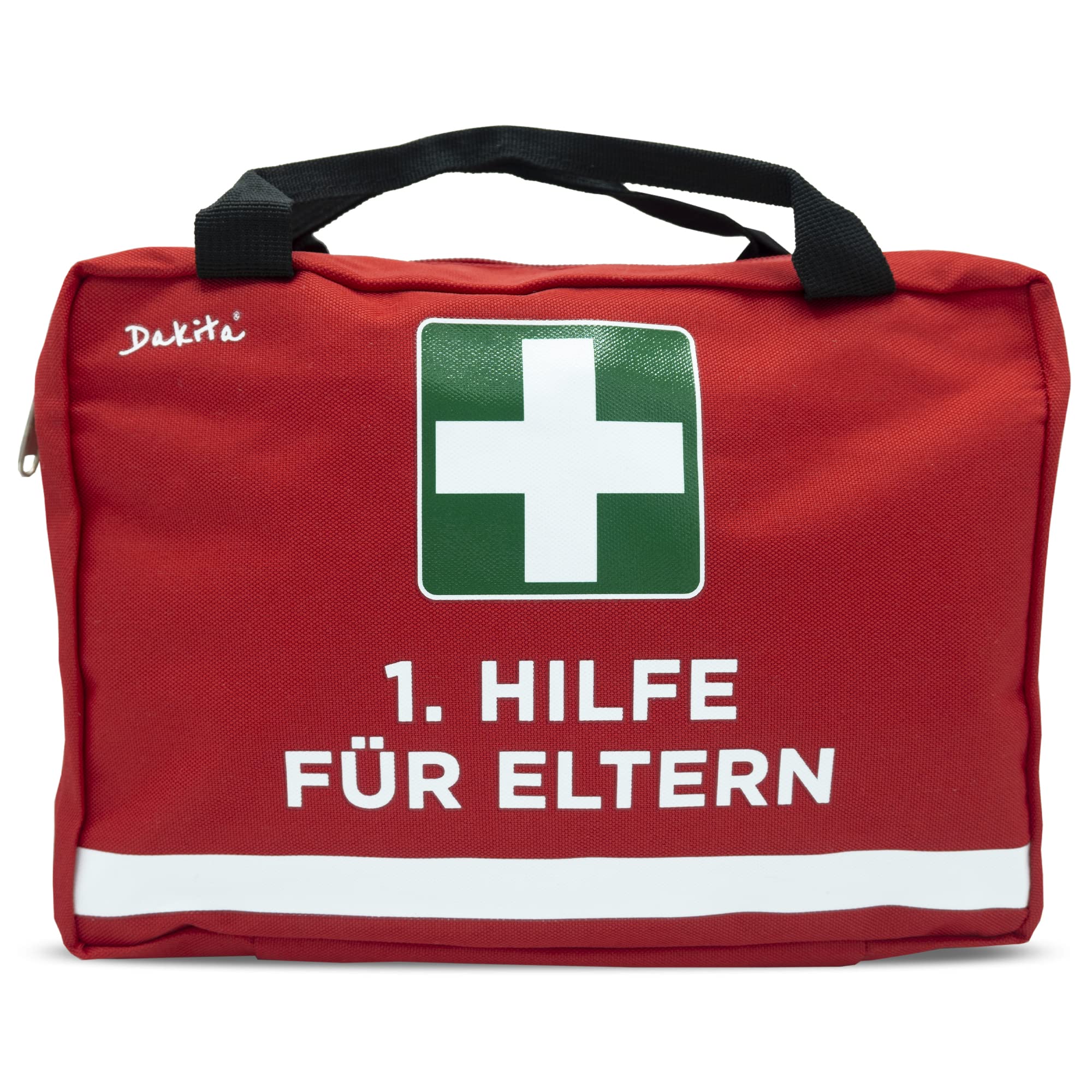 1st Aid Bag for Parents for Birth - 28 x 18 x 8 cm Large | Funny Gift for Mum and Dad for Birth or Wedding Anniversary | Ideal Packaging for Gifts (without Contents, Red - Parents), Red - Parent, ohne