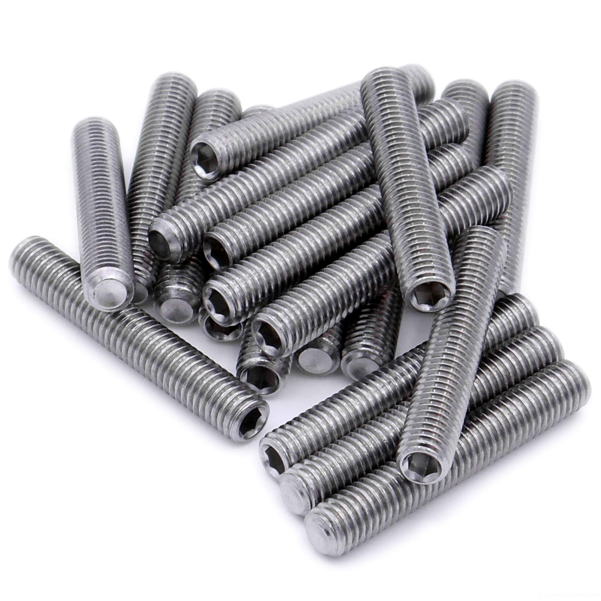 M2.5 (2.5mm x 16mm) Hex Socket Grub Screw (Cup Point) - Stainless Steel (A2) (Pack of 20)