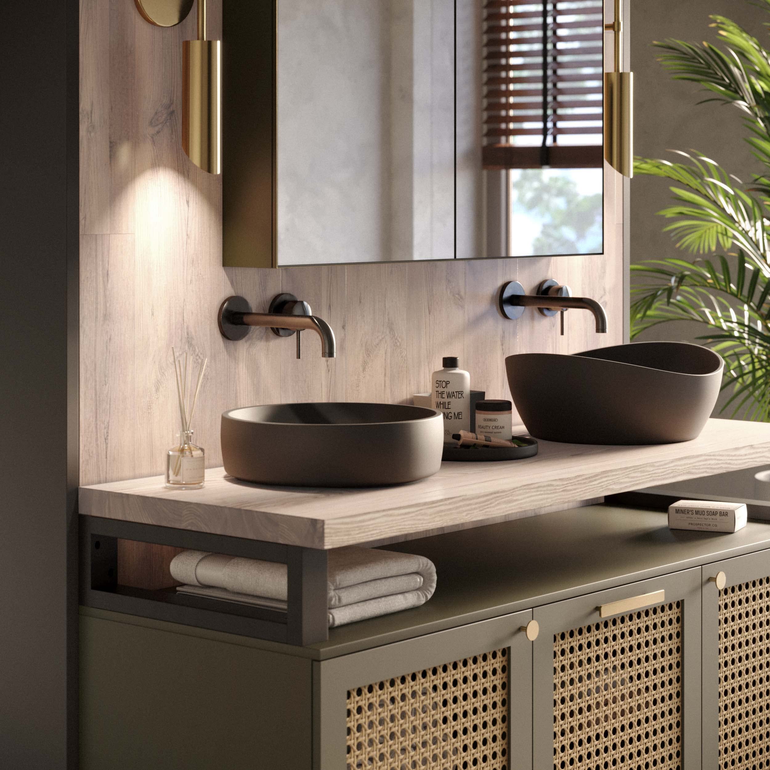 LAMO-Manufaktur-Encimera-para-Lavabo-Encimera-de-Bano-Estante-de-Bano-Tablero-de-Pared-para-Lavabo-130×40-cm-LxA