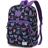 VX VONXURY School Backpack for Men Women,Lightweight Classic Basic Bookbag Simple Kids Black Backpack for College Travel