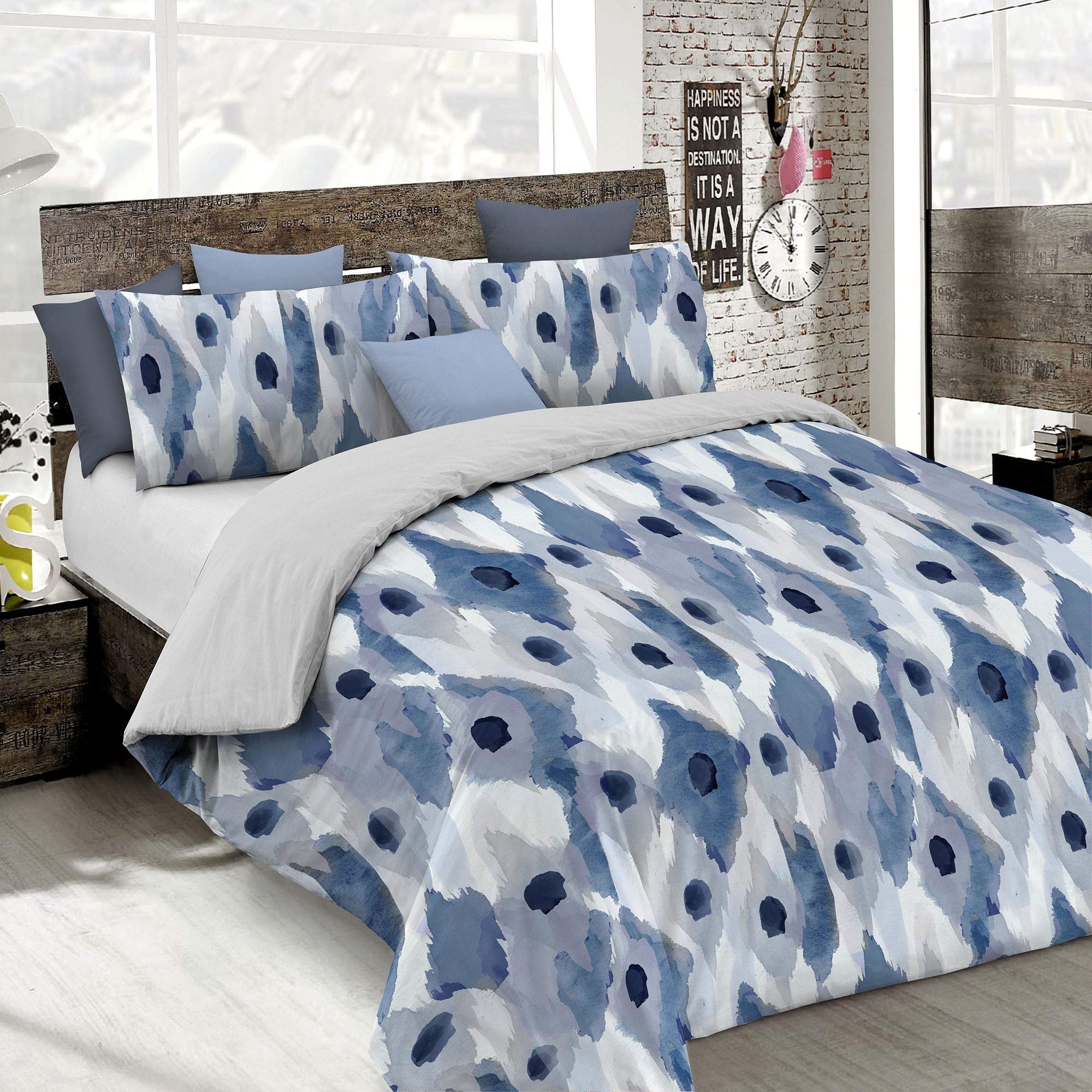 Italian Bed Linen Duvet Cover Fashion, Calypso, Small Double