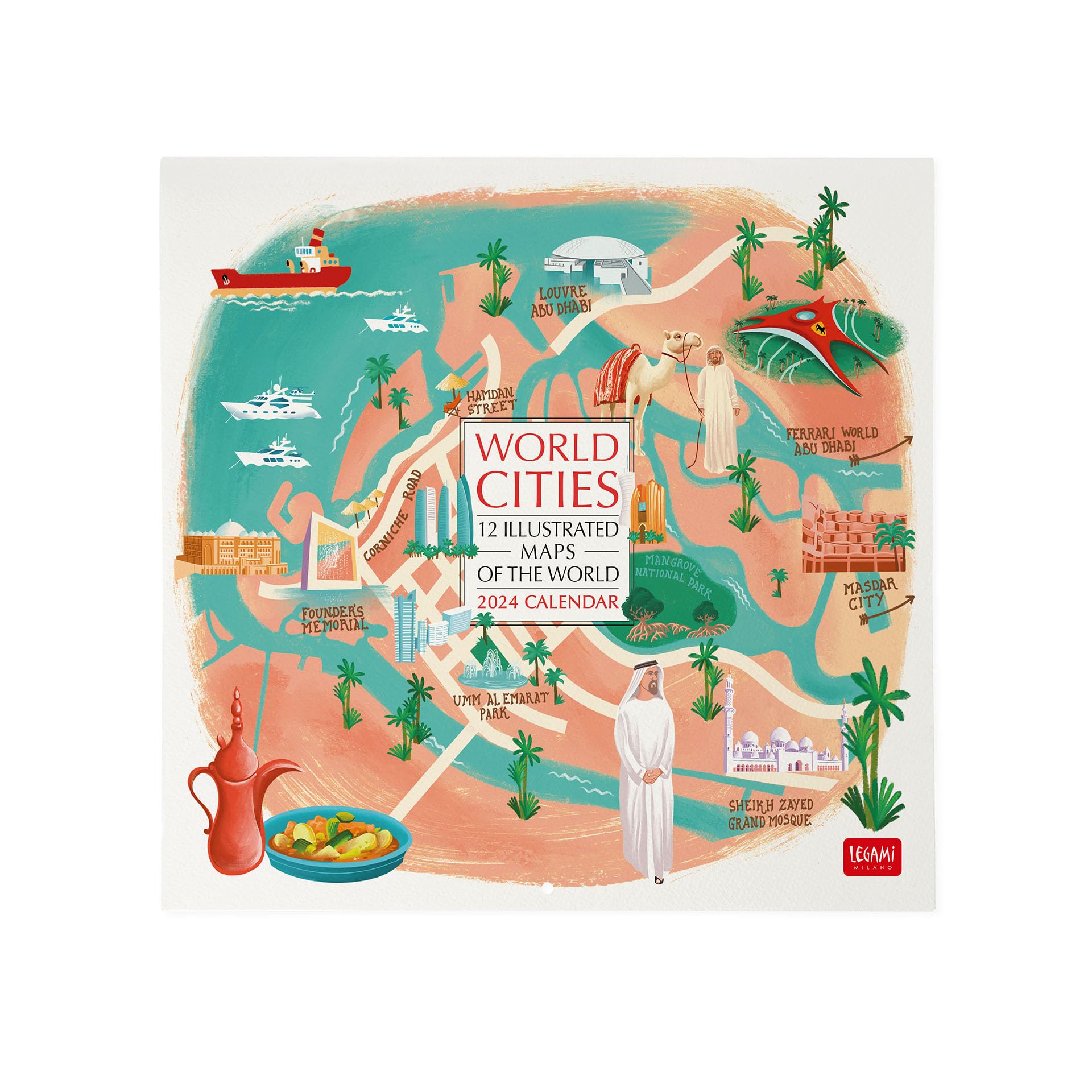 Legami - Wall Calendar 2024, 12 Months and Annual Planner, Space for Notes and Notes, Number of the Week, Zodiac Signs and International Holidays, Single Cellophanation, 30x29 cm