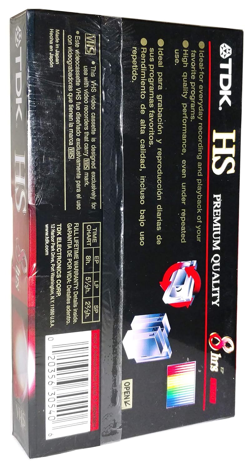 3 pk tapes cassette vhs blank t 160 hour 8 hs quality premium tdk vhs blank video media large discount www klevering com