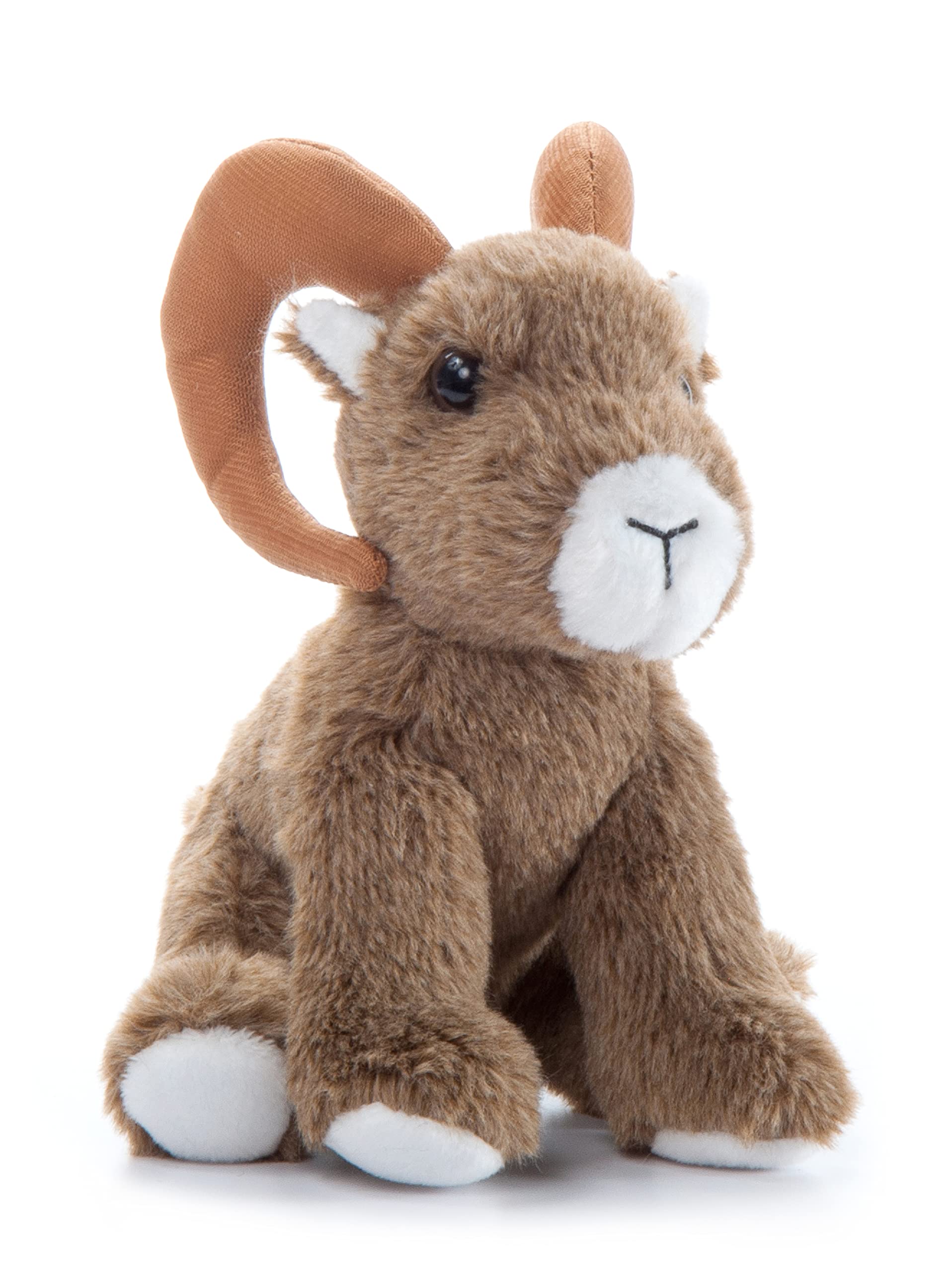 The Petting Zoo Bighorn Sheep Stuffed Animal Plushie, Gifts for Kids, Wild Onez Babiez Zoo Animals, Bighorn Sheep Plush Toy 6 inches