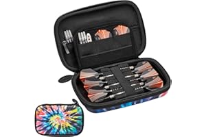 Casemaster Sentinel 6 Dart Case, Holds Extra Accessories, Tips, Shafts and Flights, Compatible with Steel and Soft Tip Darts,