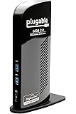 Plugable USB 3.0 Universal Laptop Docking Station for Windows (Dual Video HDMI & DVI / VGA, Gigabit Ethernet, Audio, 6 USB Ports)